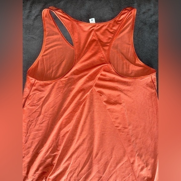 Lululemon Love Tank Pleated Glossy Size 4 Orange Coral Essential Activewear - Picture 8 of 11